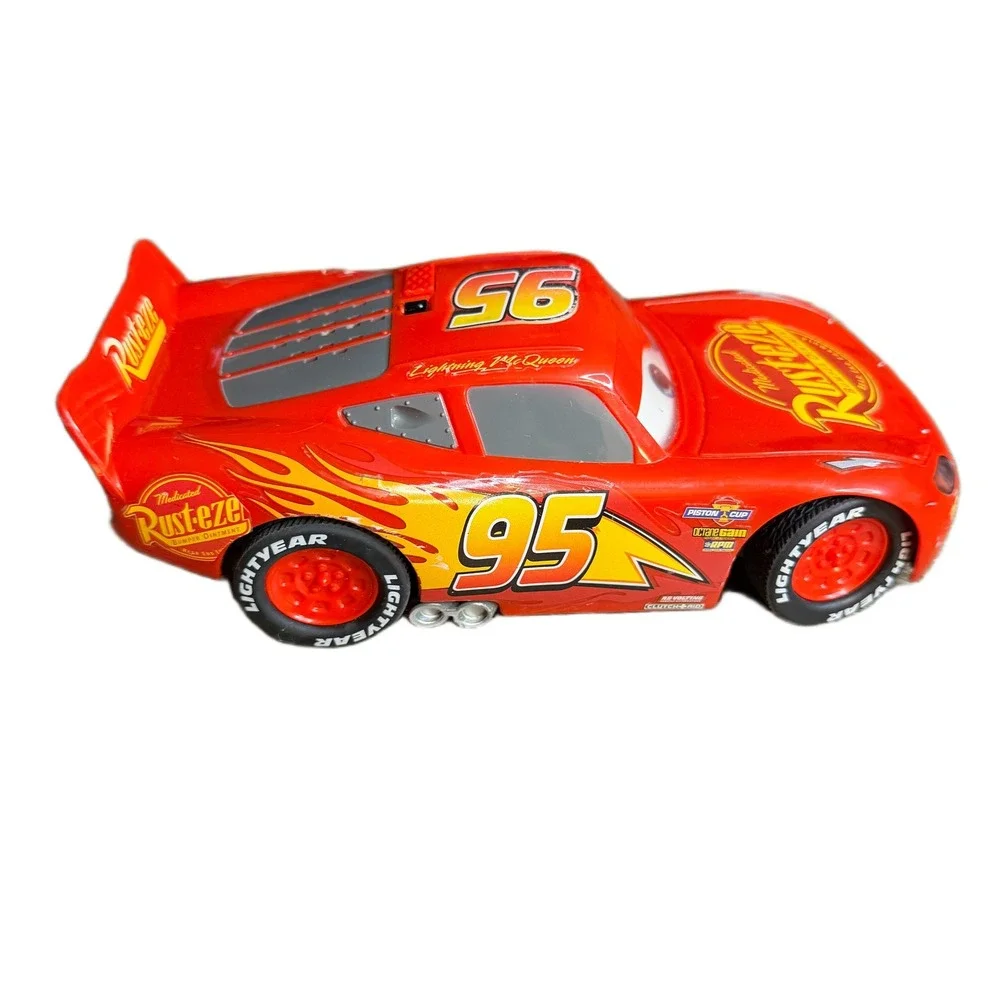 Disney Pixar‎ Cars Lightning McQueen 95 Rust-eze Red Race Car Thinkway Toys 8in